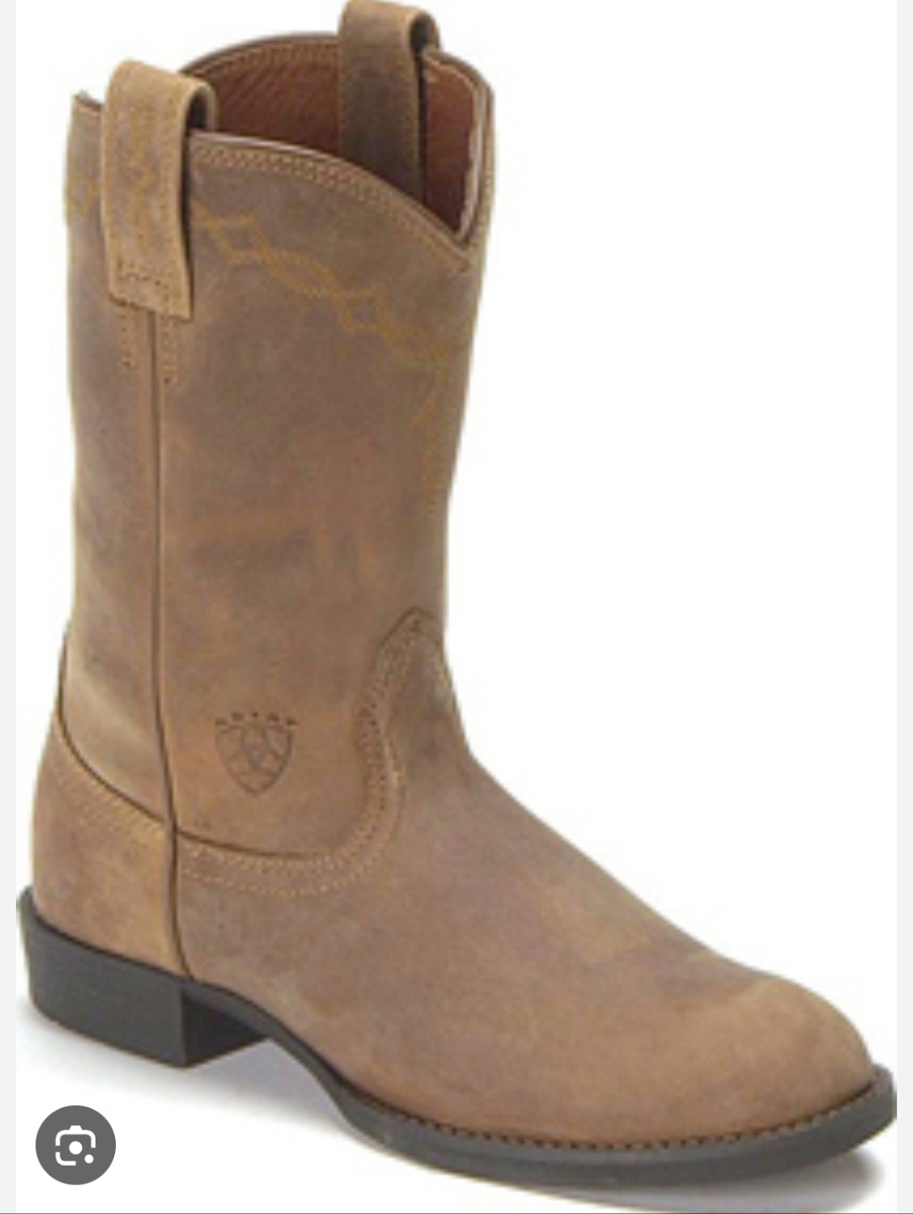 ARIAT HERITAGE ROPER WESTERN BOOTS MEN 11B DISTRESSED. BROWN. NEWER. Leather